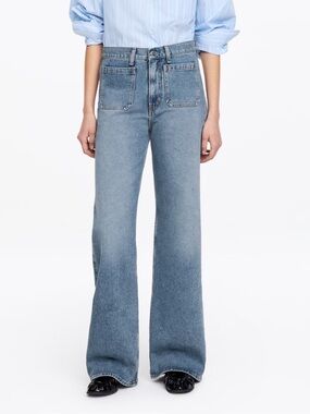 Arket Lupine Flared Jeans in Light Blue